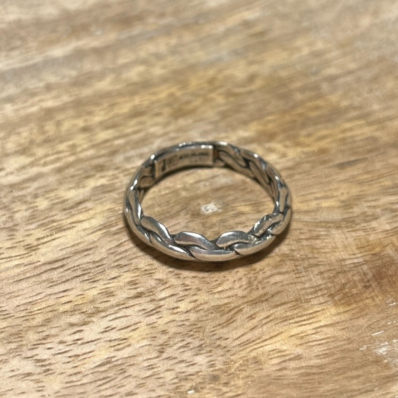 Rope Chain 925 Sterling Silver Band Ring - Picture 7 of 15